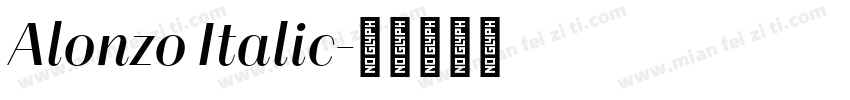 Alonzo Italic字体转换